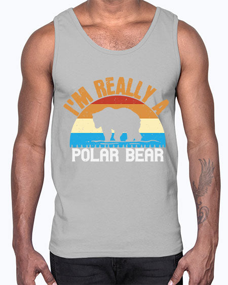 im really a polar bear 149#- bears - animals- Cotton Tank