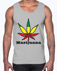 jamican cannabis 686#- marijuana- Cotton Tank