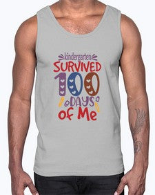 kindergarten grade survived one hundred days of me 423#- one hundred days- Cotton Tank