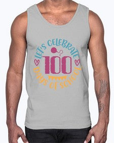 lets celebrate days of school 458#- one hundred days- Cotton Tank