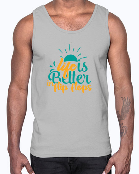 life is better in flip flops Style 90#- summer- Cotton Tank
