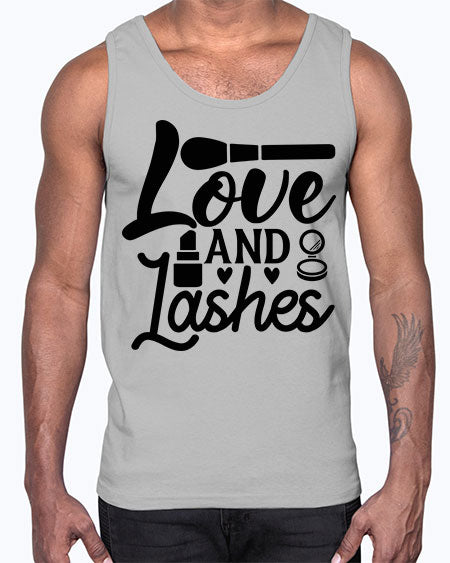 love and lashes 13#-makeup Cotton Tank