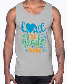 love my first grade tribe 519#- first grade- Cotton Tank