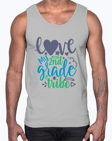love my second grade tribe 522#- second grade- Cotton Tank