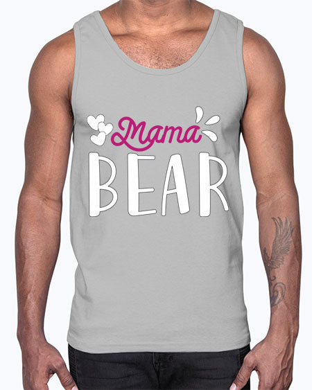 mama bear 173#- bears - animals- Cotton Tank
