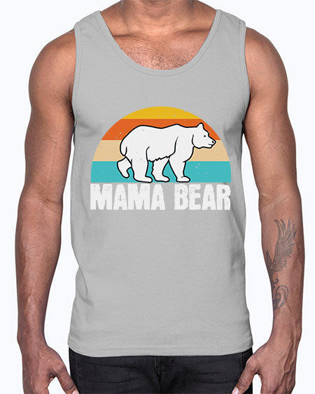 mama bear 177#- bears - animals- Cotton Tank
