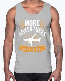 more adventures please  32#- airplane- Cotton Tank