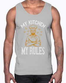 my kitchen my rules 353#- cooking- Cotton Tank
