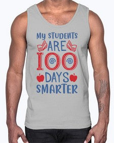 my students are days smarter 543#- one hundred days- Cotton Tank