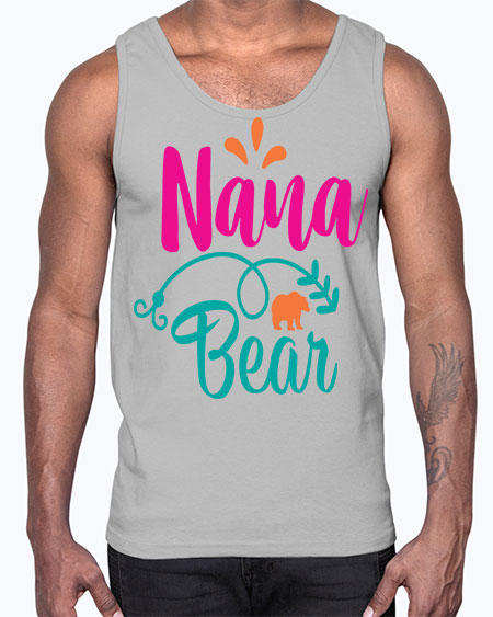 nana bear 197#- bears - animals- Cotton Tank