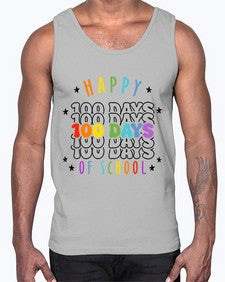 one hundred days of school 575#- one hundred days- Cotton Tank