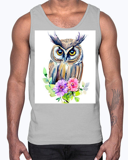 owl 11#- owl- Cotton Tank
