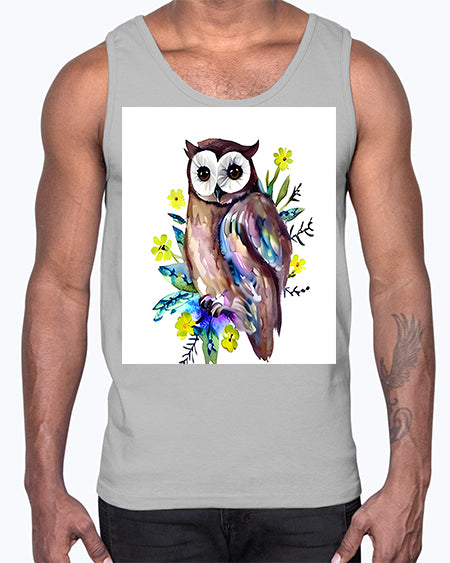 owl 14#- owl- Cotton Tank