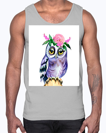 owl 15#- owl- Cotton Tank