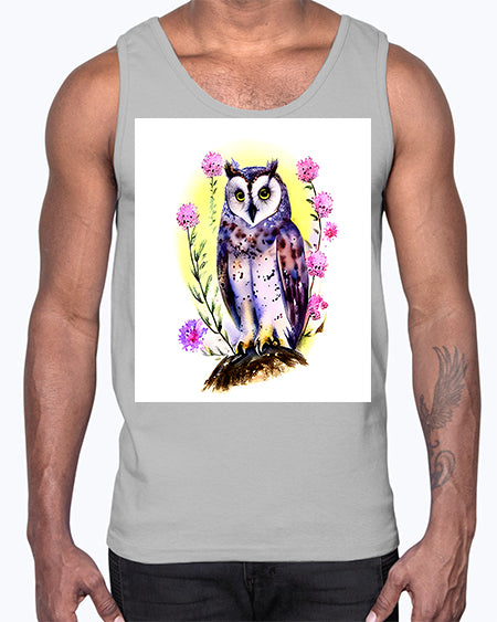 owl 18#- owl- Cotton Tank