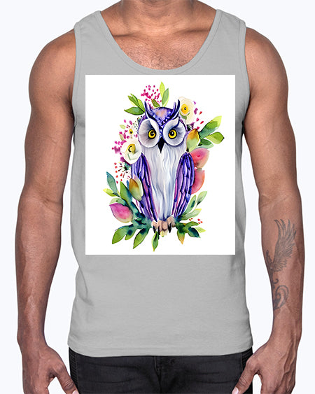 owl 1#- owl- Cotton Tank