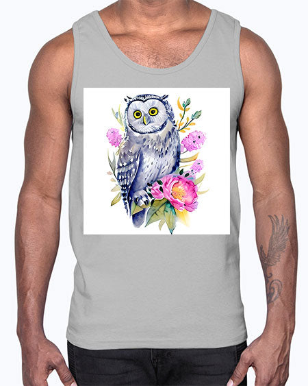 owl 21#- owl- Cotton Tank