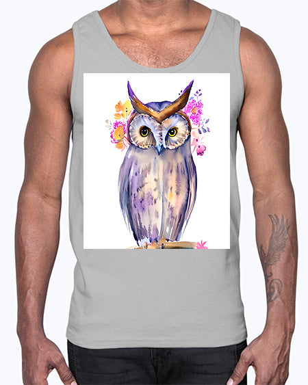 owl 22#- owl- Cotton Tank