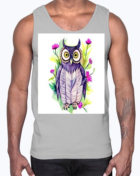 owl 23#- owl- Cotton Tank