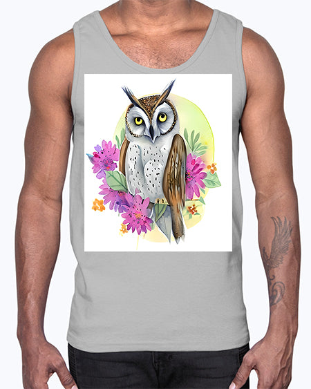 owl 24#- owl- Cotton Tank