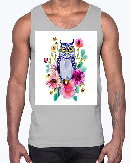 owl 25#- owl- Cotton Tank