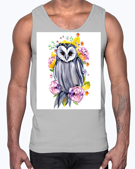 owl 27#- owl- Cotton Tank