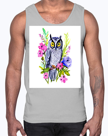 owl 29#- owl- Cotton Tank