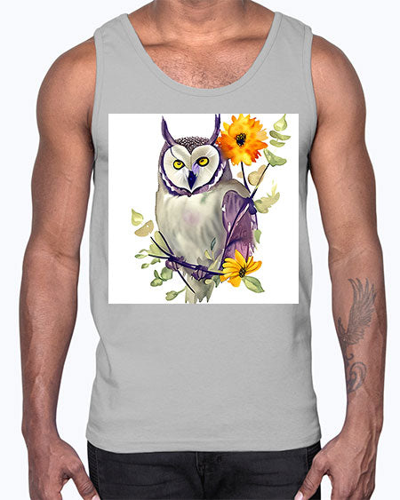 owl 4#- owl- Cotton Tank