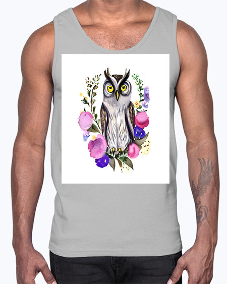 owl 5#- owl- Cotton Tank