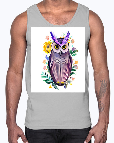 owl 7#- owl- Cotton Tank
