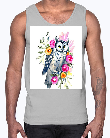 owl 8#- owl- Cotton Tank