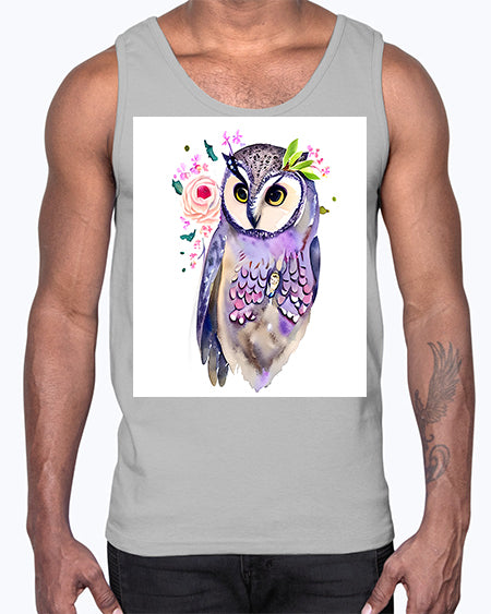 owl 9#- owl- Cotton Tank