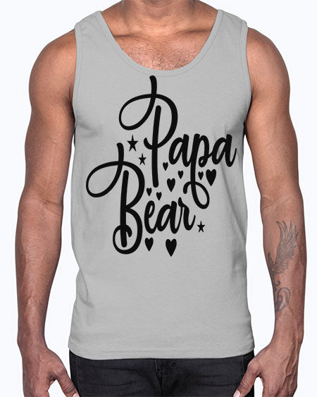 papa bear 219#- bears - animals- Cotton Tank