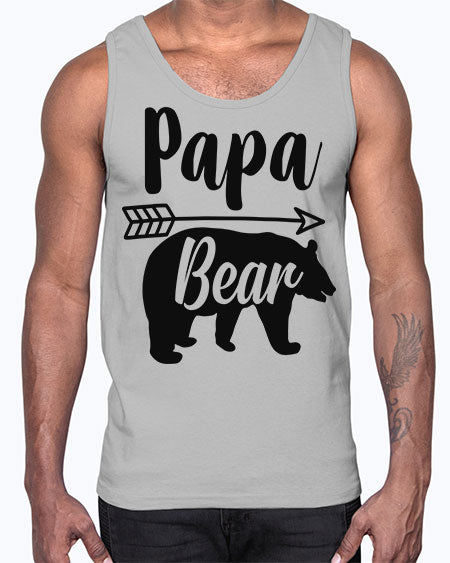 papa bear copy 221#- bears - animals- Cotton Tank