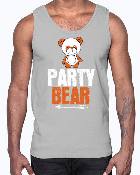 party bear 225#- bears - animals- Cotton Tank