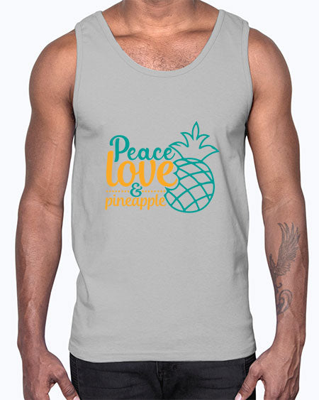 peace love pineapple Style 82#- summer- Cotton Tank