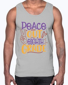 peace out eighth grade 616#- eighth grade- Cotton Tank