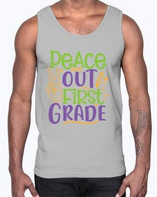 peace out first grade 624#- first grade- Cotton Tank