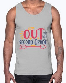 peace out second grade 642#- second grade- Cotton Tank