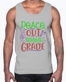 peace out seventh grade 644#- seventh grade- Cotton Tank