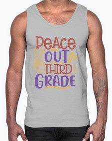 peace out third grade 645#- third grade- Cotton Tank