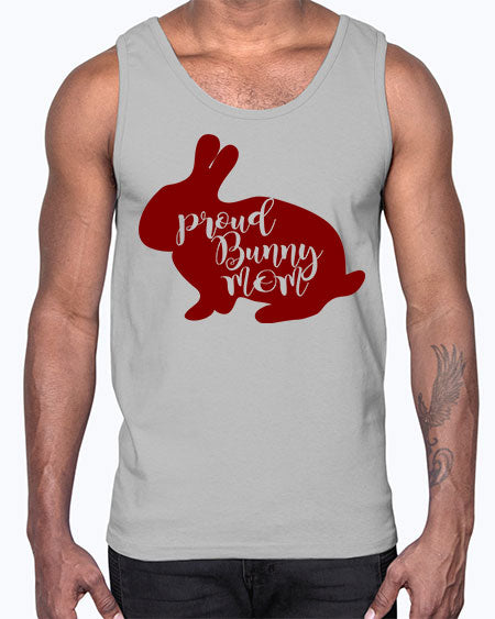 proud bunny mom- rabbit- Cotton Tank