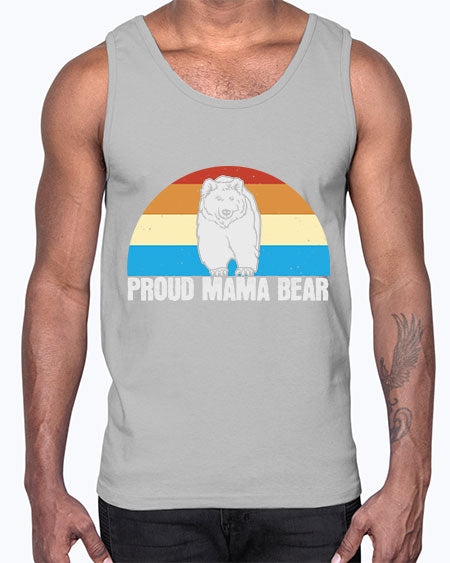 proud mama bear 237#- bears - animals- Cotton Tank