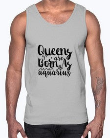 queens Are Born As Aquarius 383#- aquarius- Cotton Tank