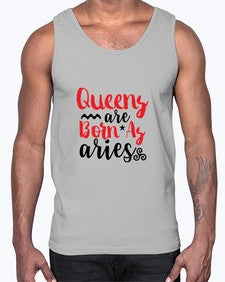 queens Are Born As Aries 384#- aries- Cotton Tank
