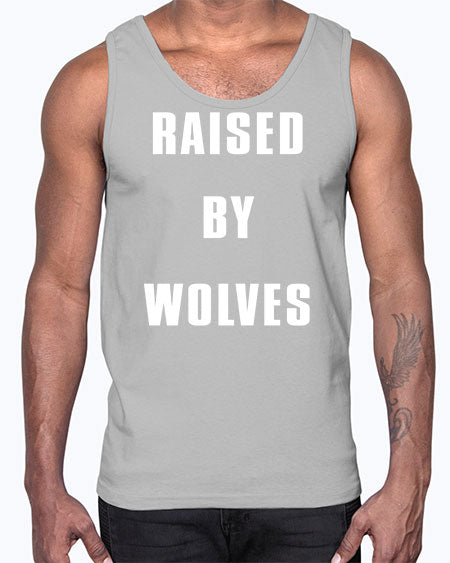 raised by wolves- wolf- Cotton Tank
