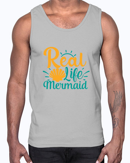 real life mermaid Style 79#- summer- Cotton Tank