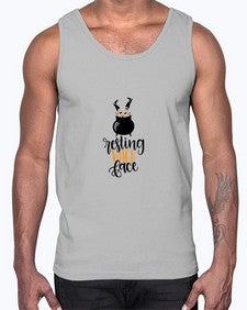 resting witch face 23#- witch- Cotton Tank