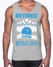 retired gone bowling bowlers 830#- bowling- Cotton Tank