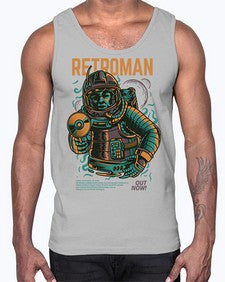 retroman 1017#- art pop art- Cotton Tank